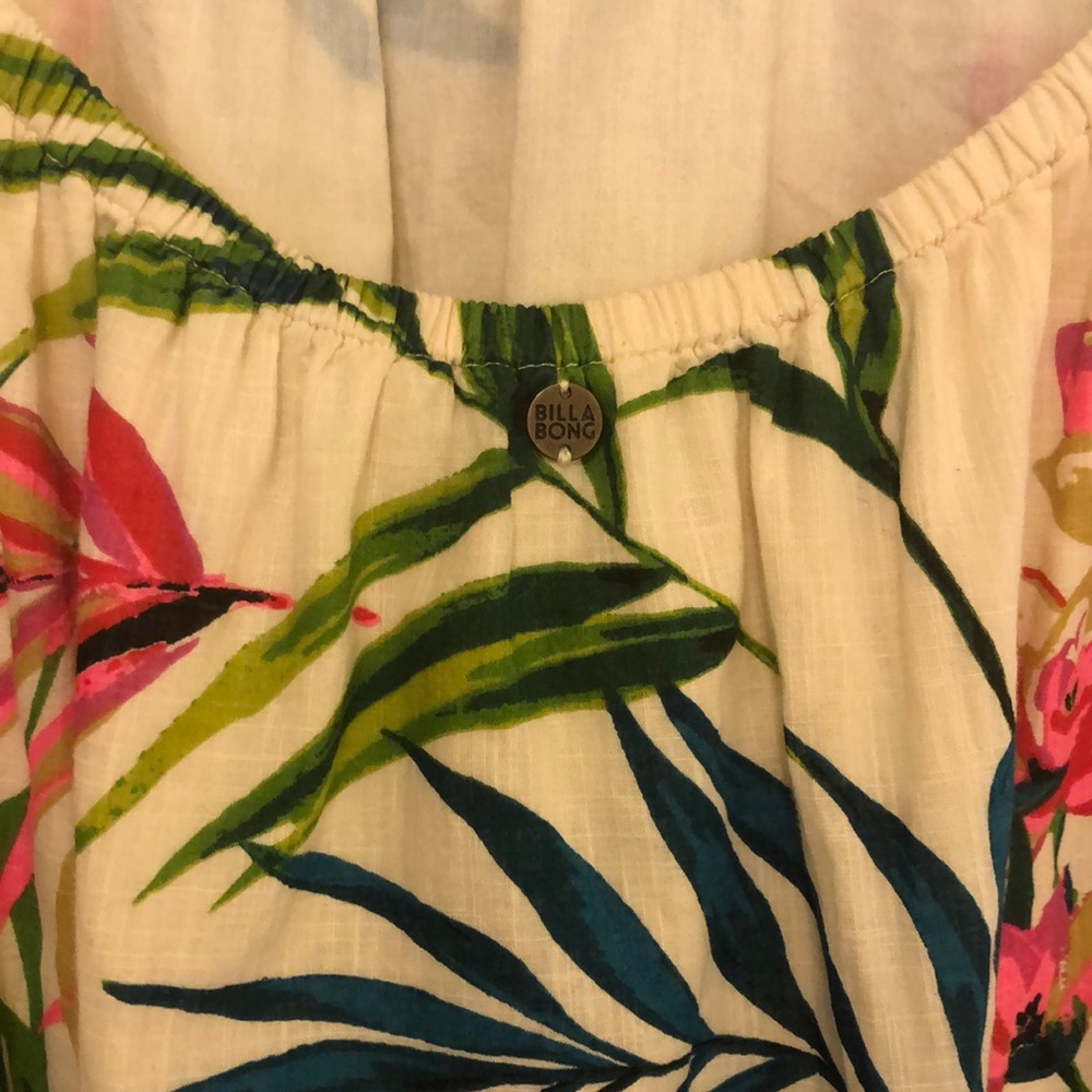 Billabong Hawaiian Print Dress Sz Small Midi Dress - Picture 3 of 8